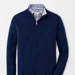 Peter Millar Crown Soft Cotton Quarter-Zip Navy