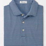 Peter Millar Stipe Stretch Polo Navy / Cottage Blue